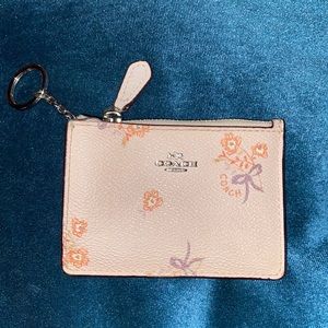 Coach leather key chain wallet